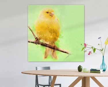 Voorbeeld van het werk in een kamer