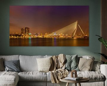 Skyline Rotterdam van Dennis de Waard