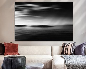 Paysage marin noir et blanc sur Jan Brons