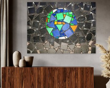 Mozaiek Earthrise van Frans Blok - foto's, kunst en andere wanddecoratie