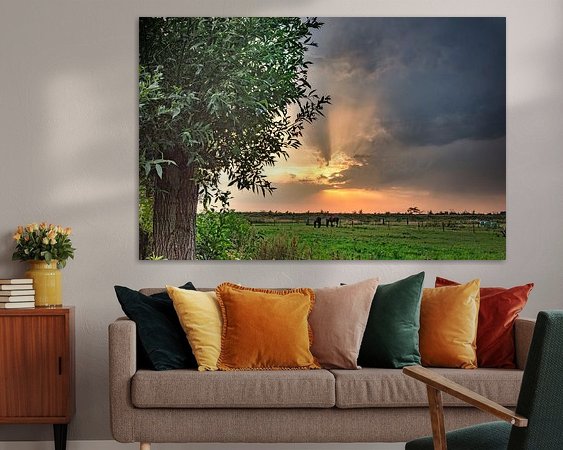 Voorbeeld van het werk in een kamer