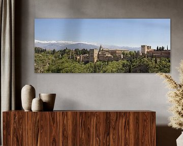 panorama van het Alhambra in Granada