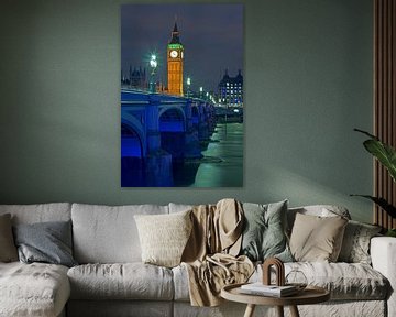 Big Ben und Westminster Bridge in London von Anton de Zeeuw