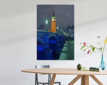 Big Ben and Westminster Bridge in London by Anton de Zeeuw