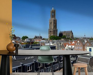 Binnenstad van Utrecht met Domtoren en Domkerk van Merijn van der Vliet