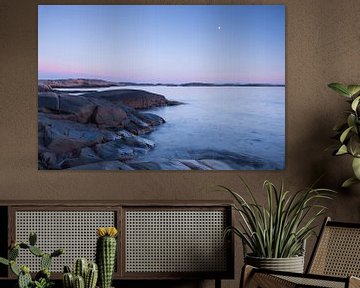 Rock, water, air and moon by Douwe Schut