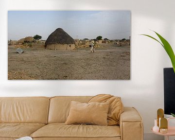 Dorp in de Thar Desert - India  van Gerrit  De Vries