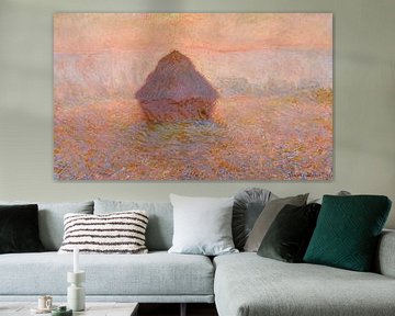 Heuhaufen, Sonne im Nebel - Claude Monet