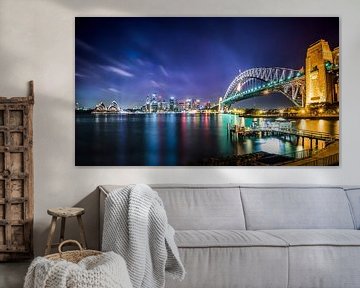 Sydney Skyline bij nacht | Panorama Australië van RB-Photography