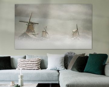 Die drei Mühlen,  Zaanse Schans von Lars van de Goor