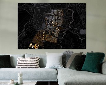 Kaart van Amstelveen abstract by Maps Are Art