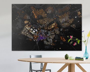 Kaart van Den Bosch abstract van Stef Verdonk