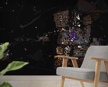 Kaart van Goes abstract van Maps Are Art