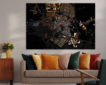 Map of Oosterhout abstract by Maps Are Art