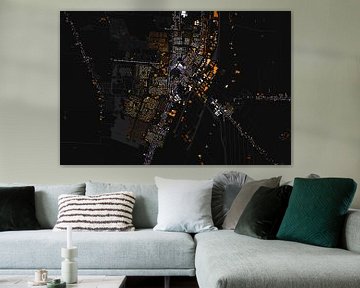 Kaart van Veendam abstract van Maps Are Art