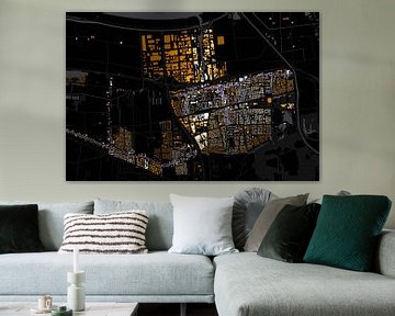 Kaart van Waalwijk abstract