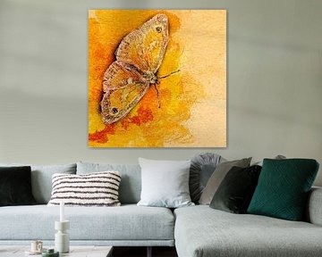 Oranje vlinder van Art by Jeronimo