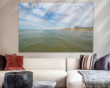 Seaview from the water to the beach van Brian Morgan