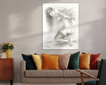 Bondage Art - erotische Aktzeichnungen van Marita Zacharias