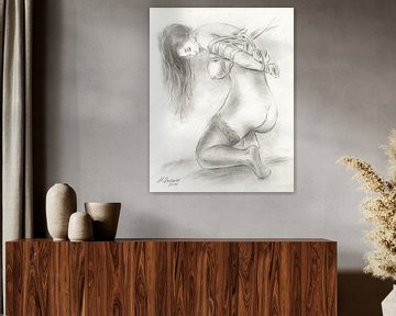 Bondage Art - Erotic nude drawings by Marita Zacharias