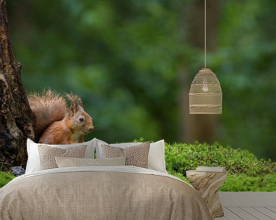 Voorbeeld van het werk in een kamer