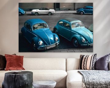 1966 - Volkswagen Kever en Renault Floride van Timeview Vintage Images