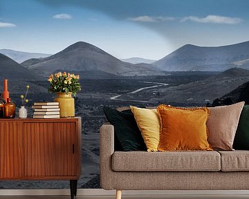 Volcanic landscape, Lanzarote. by Hennnie Keeris