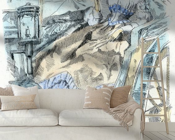 Voorbeeld van het werk in een kamer