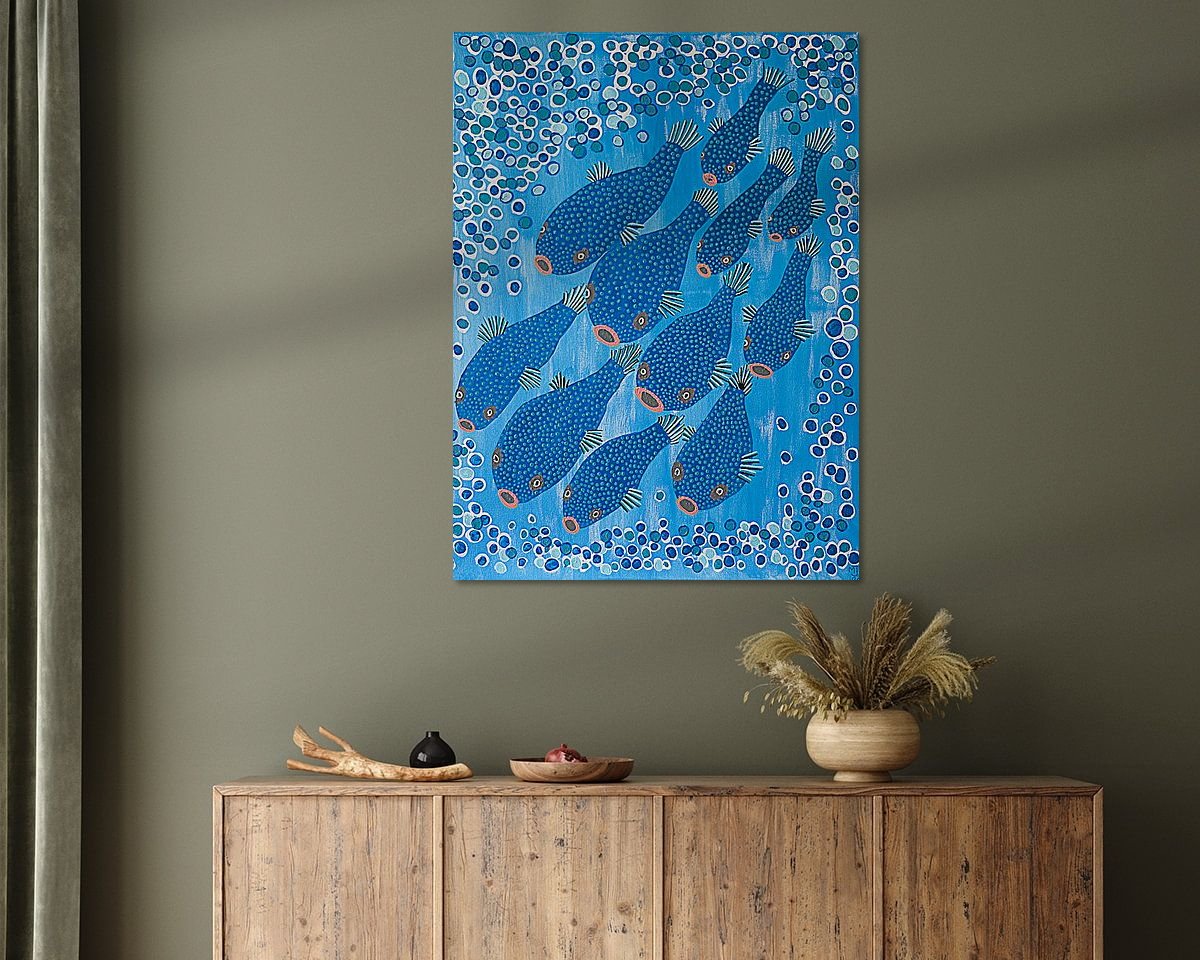Voorbeeld van het werk in een kamer