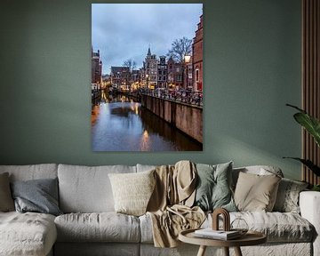 HDR foto van de Grimburgwal in Amsterdam
