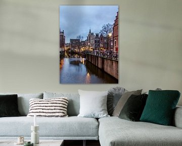 HDR foto van de Grimburgwal in Amsterdam van Wijbe Visser