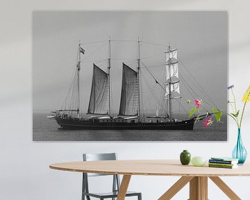 Zwart-wit      Vier master, schip     Old look / black & white sur Anja Kok