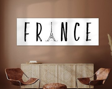 FRANCE Typografie | Panorama  von Melanie Viola