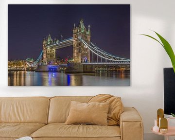 Londen in de avond - The Tower Bridge - 1 van Tux Photography