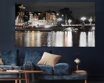 Amsterdam in de nacht  van Stijn van Hulten
