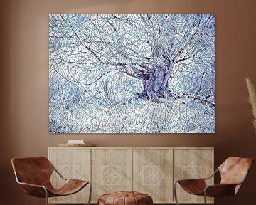 Winter tree mosaic by Joop Snijder