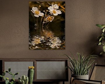 Autumn water -  anemone japonica by Christine Nöhmeier