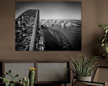 Pont de la baie de Sydney | Monochrome sur Melanie Viola