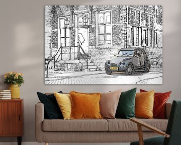 2cv Draw spot color comic stijl by Johan Dingemanse