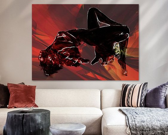 Voorbeeld van het werk in een kamer