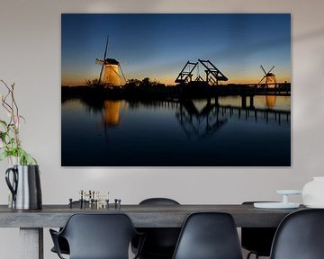 Windmills At Sunset by Robert van Brug