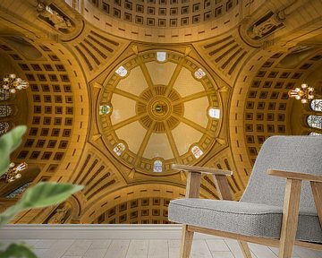 Het plafond in het stadhuis van Rotterdam van MS Fotografie | Marc van der Stelt