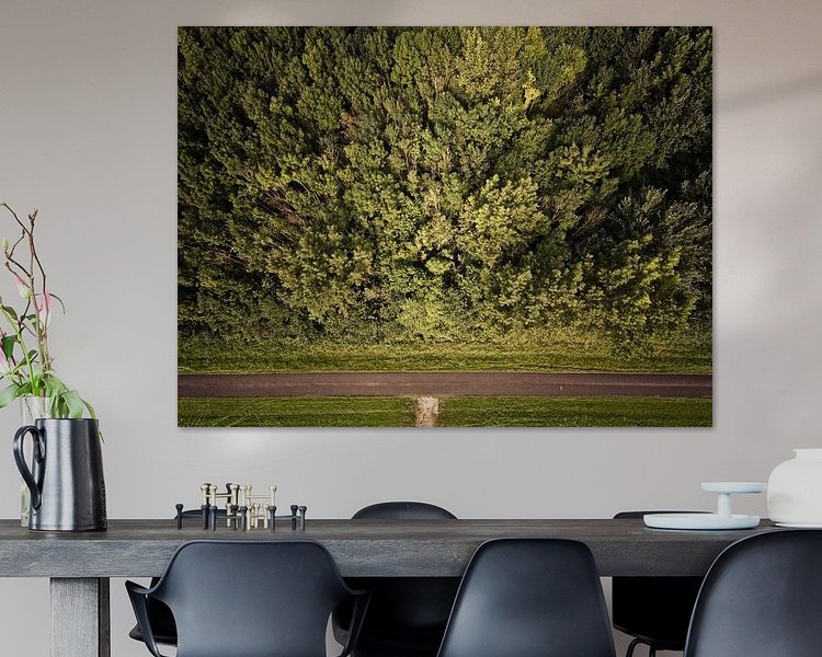 Voorbeeld van het werk in een kamer