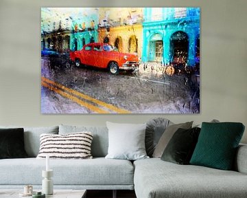 Classic car in streets of Havana Cuba by Wout Kok