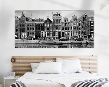 Panorama canal houses Amsterdam, the Netherlands