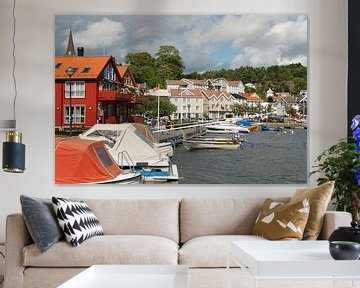 Haven van Grimstad (Noorwegen).