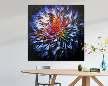  Dahlia, blue by Rietje Bulthuis