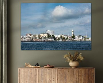 Blick über die Warnow auf Warnemünde von Rico Ködder