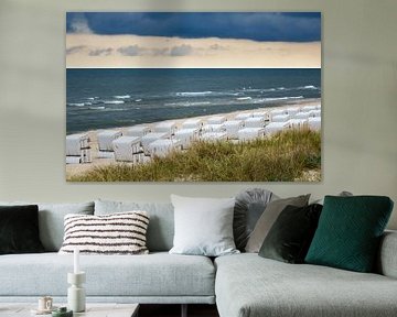 Beach chairs on the Baltic Sea coast