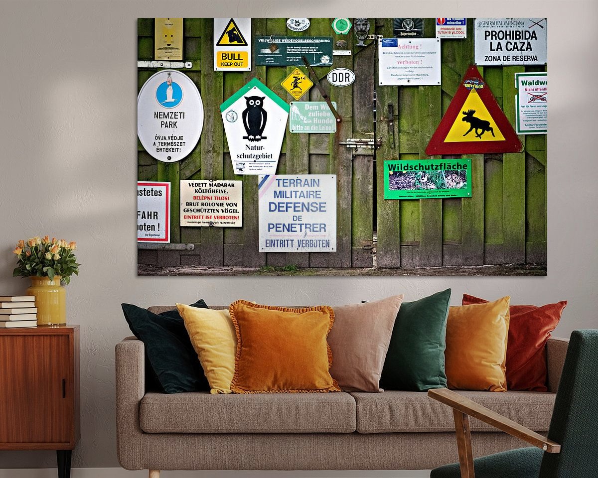 Voorbeeld van het werk in een kamer